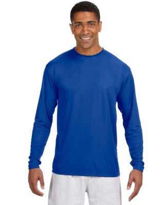 A4 Apparel N3165 Men's Cooling Performance Long Sl in Royal