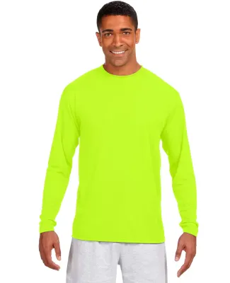 A4 Apparel N3165 Men's Cooling Performance Long Sl SAFETY YELLOW