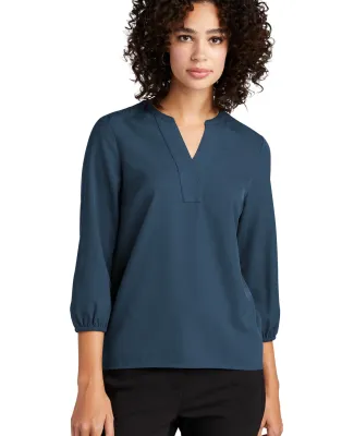 MERCER+METTLE MM2011    Women's Stretch Crepe 3/4- InsBlue