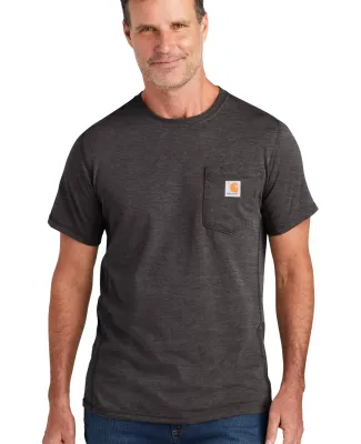 CARHARTT CT104616 Carhartt Force   Short Sleeve Po CarbonHthr