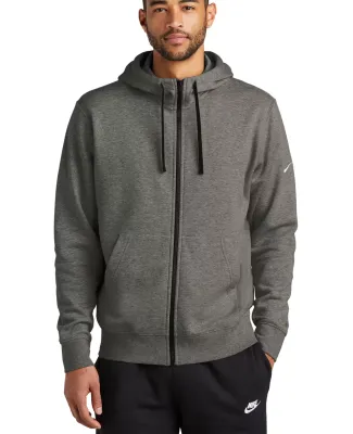 Nike NKDR1513  Club Fleece Sleeve Swoosh Full-Zip  CharcoalHt