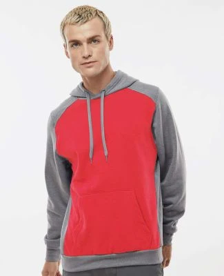 Augusta Sportswear 6865 Three-Season Triblend Flee in Scarlet/ grey heather