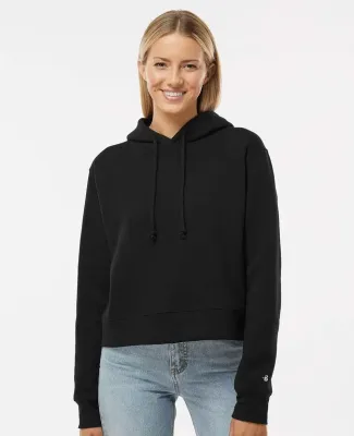 Badger Sportswear 1261 Women's Cropped Hooded Swea in Black