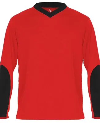 Badger Sportswear 4264 Sweatless Long Sleeve T-Shi in Red/ black