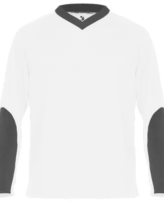 Badger Sportswear 4264 Sweatless Long Sleeve T-Shi in White/ graphite