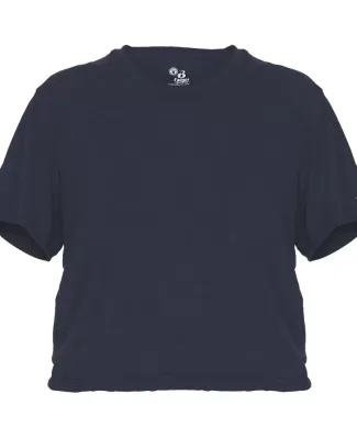 Badger Sportswear 4963 Women's Tri-Blend Crop T-Sh in Navy