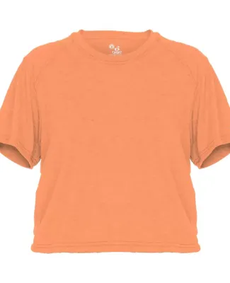 Badger Sportswear 4963 Women's Tri-Blend Crop T-Sh in Peach