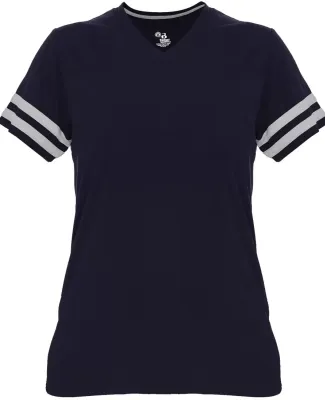 Badger Sportswear 4967 Women's Tri-Blend Fan T-Shi in Navy/ oxford