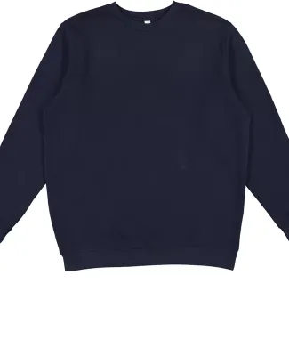 LA T 6925 Unisex Eleveated Fleece Sweatshirt in Navy