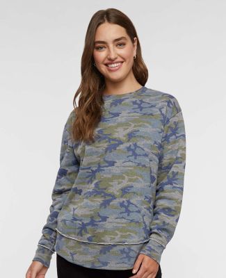 LA T 3525 Ladies' Weekend Tunic Fleece in Vintage camo