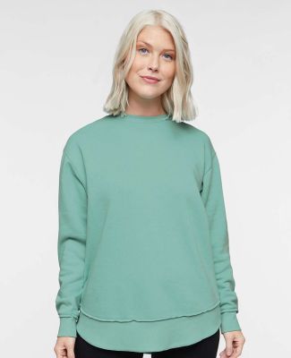 LA T 3525 Ladies' Weekend Tunic Fleece in Saltwater