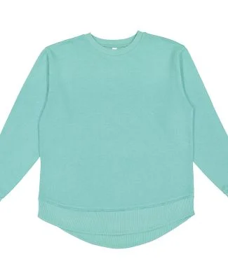 LA T 3525 Ladies' Weekend Tunic Fleece in Saltwater