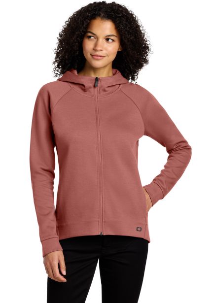 Ogio LOG850 OGIO   Ladies Bolt Full-Zip Hoodie in Deep rose