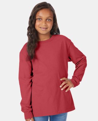 Comfort Wash GDH275 Garment Dyed Youth Long Sleeve Crimson Fall