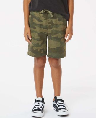 Independent Trading Co. PRM16SRT Youth Lightweight in Forest camo heather