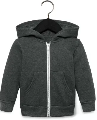 Bella + Canvas 3739T Toddler Full-Zip Hooded Sweat HEATHER FOREST