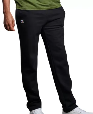 Russel Athletic 82ANSM Adult Open-Bottom Sweatpant in Black