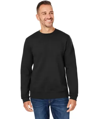 J America 8424 Unisex Premium Fleece Sweatshirt in Black