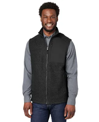 North End NE714 Men's Aura Sweater Fleece Vest BLACK/ BLACK