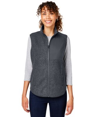 North End NE714W Ladies' Aura Sweater Fleece Vest CARBON/ CARBON