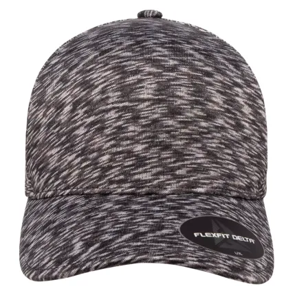 Yupoong-Flex Fit 280 Delta® Seamless Unipanel Cap in Melange black
