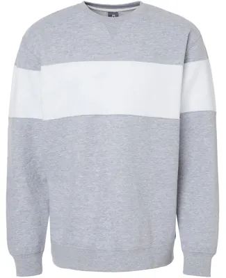 J America 8646 Varsity Fleece Crewneck Sweatshirt Oxford