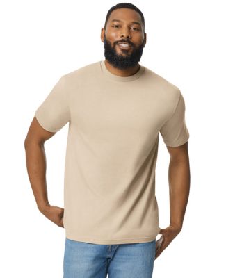 Gildan 65000 Unisex Softstyle Midweight T-Shirt in Sand