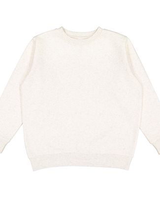 LA T 2225 Youth Elevated Fleece Crew in Natural heather
