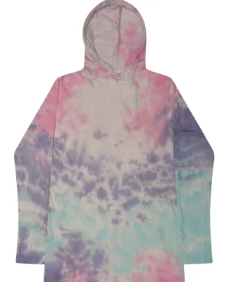 Tie-Dye 2777 Unisex Long Sleeve Hooded T-Shirt COTTON CANDY