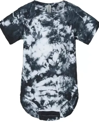 Dyenomite 340CR Infant Crystal Tie-Dyed Onesie in Black crystal