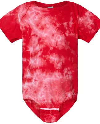 Dyenomite 340CR Infant Crystal Tie-Dyed Onesie in Red