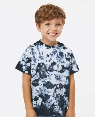 Dyenomite 330CR Toddler Crystal Tie-Dyed T-Shirt in Black crystal