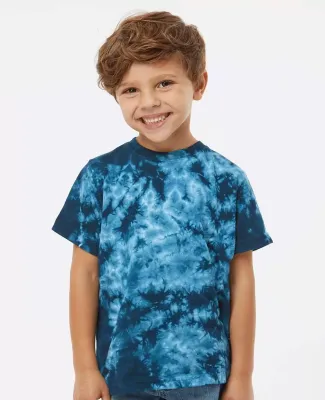 Dyenomite 330CR Toddler Crystal Tie-Dyed T-Shirt in Navy