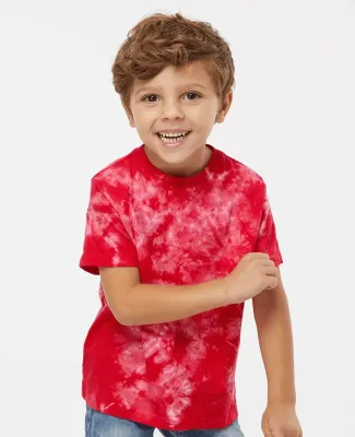 Dyenomite 330CR Toddler Crystal Tie-Dyed T-Shirt in Red