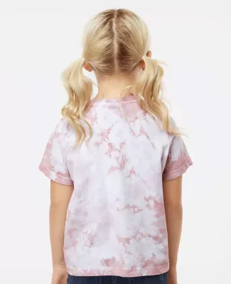 Dyenomite 330CR Toddler Crystal Tie-Dyed T-Shirt in Rose crystal
