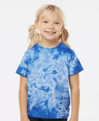 Dyenomite 330CR Toddler Crystal Tie-Dyed T-Shirt in Royal