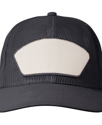 Big Accessories BA682 All-Mesh Patch Trucker Hat BLACK/ BLACK