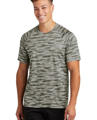 Sport Tek ST375 Sport-Tek   Drift Camo Tee in Silver