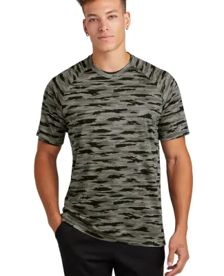 Sport Tek ST375 Sport-Tek   Drift Camo Tee Black