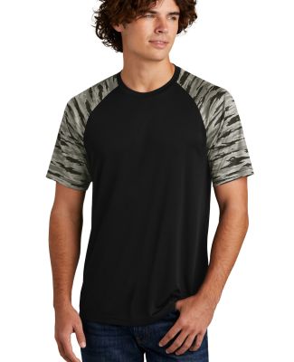 Sport Tek ST376 Sport-Tek   Drift Camo Colorblock  in Black