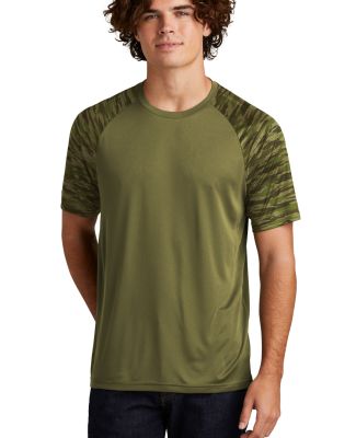 Sport Tek ST376 Sport-Tek   Drift Camo Colorblock  in Olvdrabgn