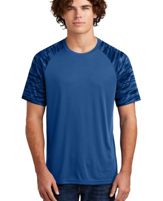 Sport Tek ST376 Sport-Tek   Drift Camo Colorblock  in Royal