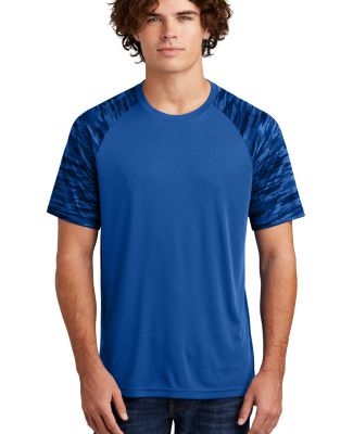 Sport Tek ST376 Sport-Tek   Drift Camo Colorblock  in Trueroyal