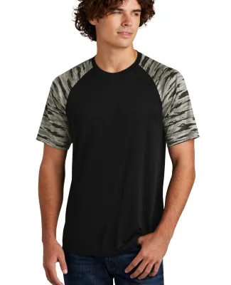 Sport Tek ST376 Sport-Tek   Drift Camo Colorblock  Black