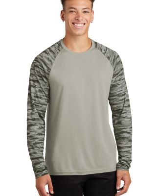 Sport Tek ST376LS Sport-Tek   Drift Camo Colorbloc in Silver