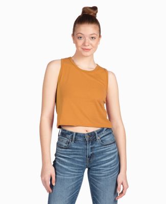 Next Level Apparel 5083 Ladies' Festival Cropped T in Antique gold