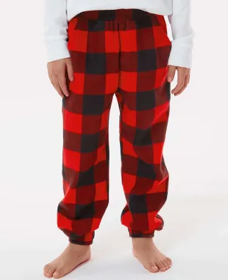 Burnside Clothing 4810 Youth Flannel Jogger Red/ Black
