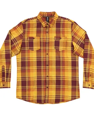 Burnside Clothing 8220 Perfect Flannel Work Shirt in Cardinal/ gold