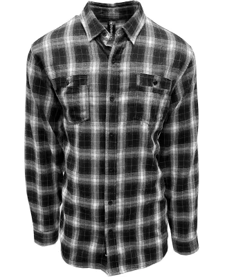 Burnside Clothing 8220 Perfect Flannel Work Shirt in Black/ white