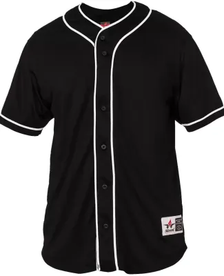 Alleson Athletic 52MBBJY Youth Diamond Jersey in Black/ white